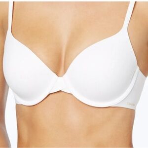 WHITE CK PERFECTLY FIT BRA
